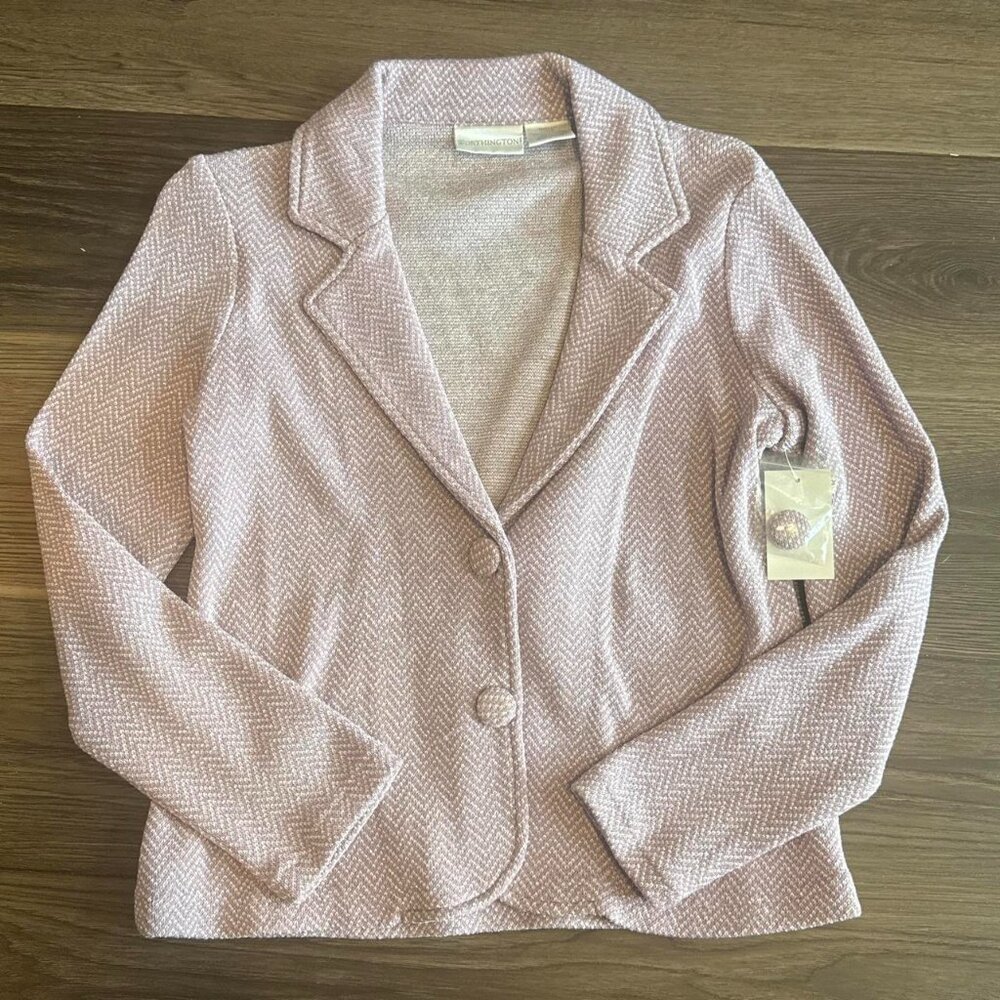 Purple Herringbone Blazer